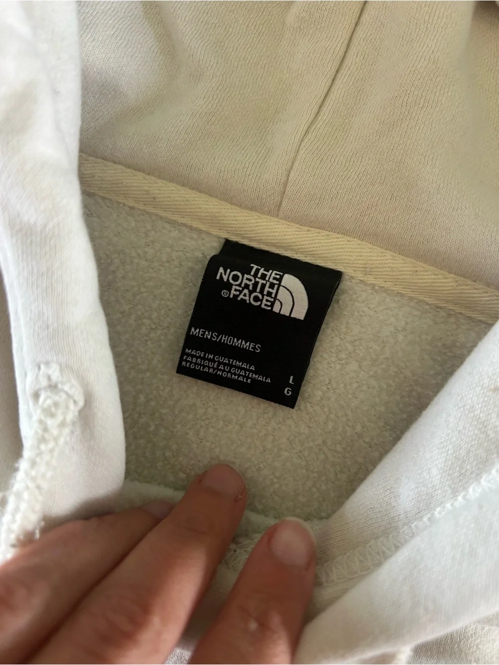 [The North Face] White Pullover Hoodie